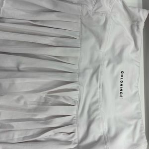 White Gold Hinge pleated tennis skirt